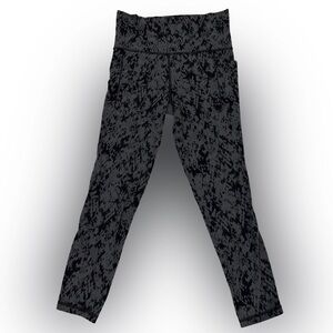 Athleta Black and Gray Patterned Leggings